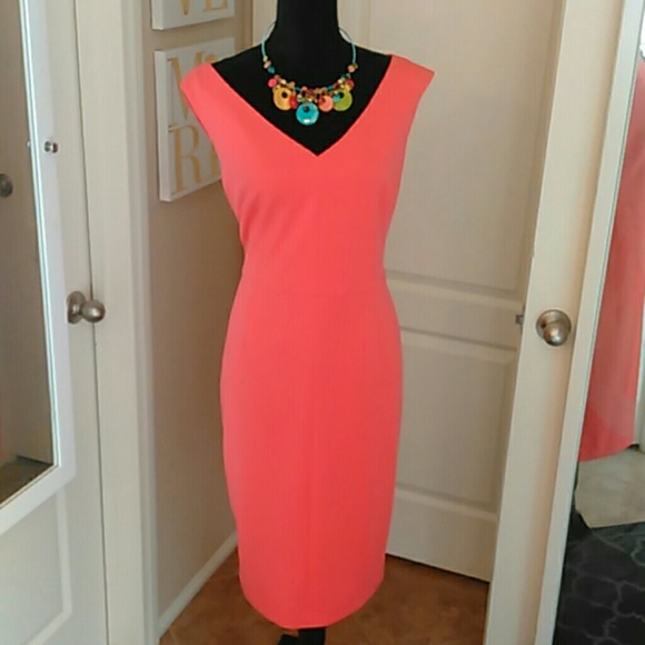dillards coral dress